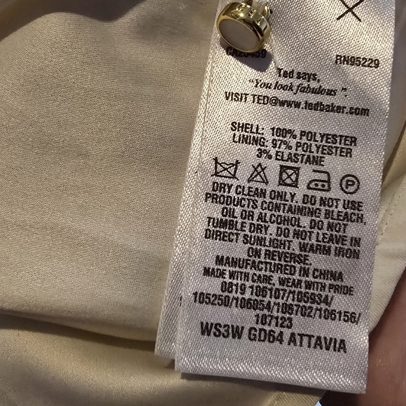 TED BAKER London Cream Attavia Summer Bloom Print Maxi, Size 3 - Picture 11 of 16